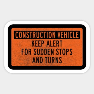 Construction Vehicle (back print) Sticker